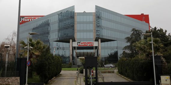 Headquarters of Hurriyet daliy newspaper at the Dogan Media Center is seen in Istanbul